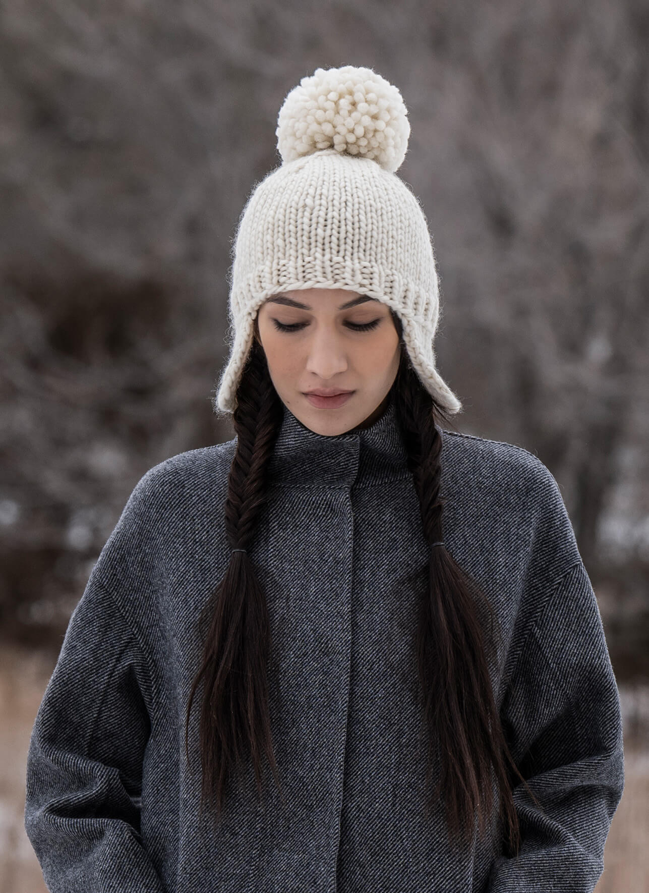 Gray on sale knit hat