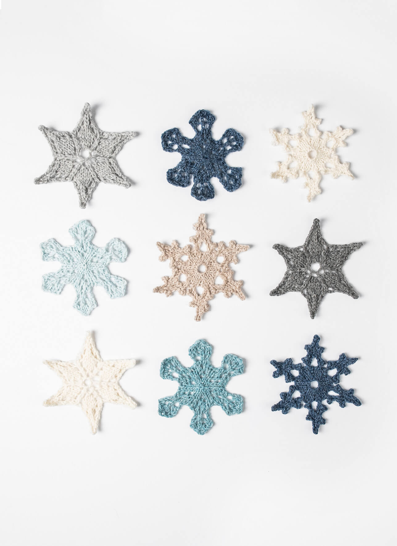 Holiday Frost Snowflakes Pattern - Blue Sky Fibers